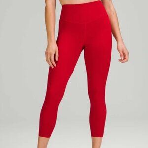 Lululemon Base Pace High-Rise Crop 23" Dark Red Size 20
